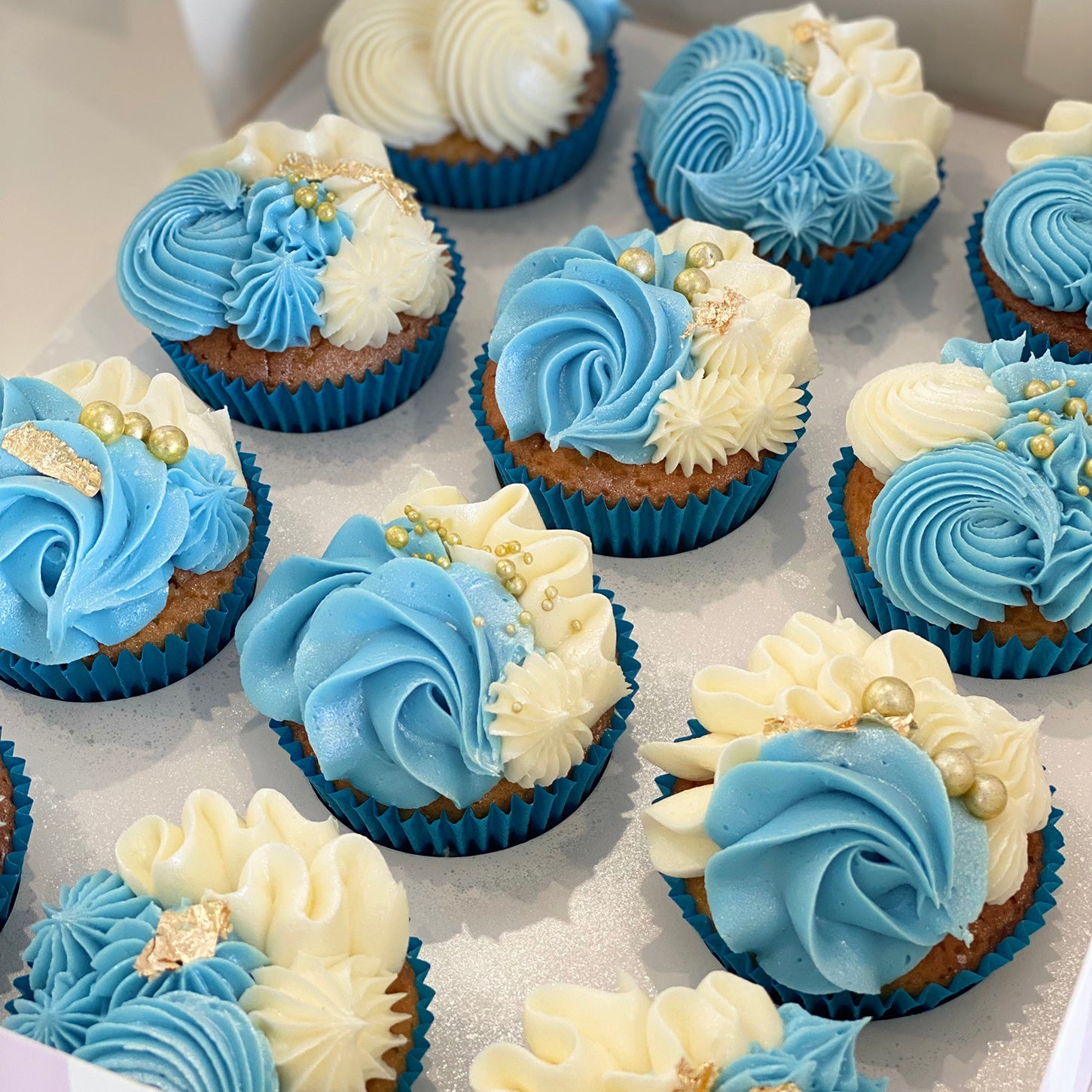 Blue Baby Shower Cupcakes Baby Shower Cupcakes — free download