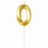 0 Number Candle Gold