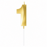 1 Number Candle Gold