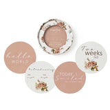 Snuggle Hunny Milestone Cards Rosebud