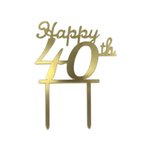 40th Cake Topper