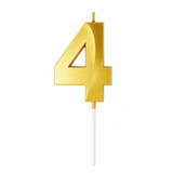 4 Number Candle Gold