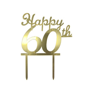 60th Cake Topper