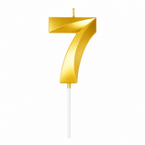 7 Number Candle Gold