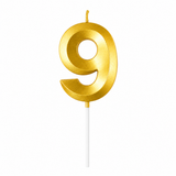 9 Number Candle Gold