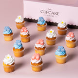 Baby Shower Booties and Blossoms Mini Cupcakes