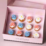 Baby Shower Booties and Blossoms Mini Cupcakes