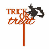 Trick or treat (Orange/ Black) Cake Topper