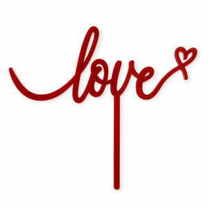 Love (red) Cake Topper