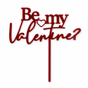 Be My Valentine (red) Cake Topper
