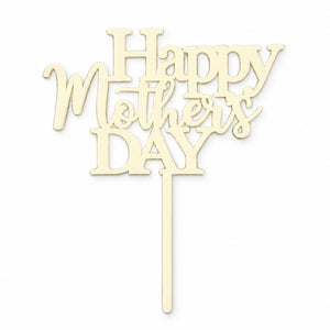 Happy Mothers Day (white) Cake Topper