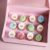 Birthday Wishes Gift with Mini Cupcakes & Balloon