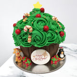 Christmas Tree Giant Cupcake