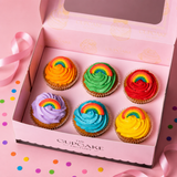 Colourful Rainbow Cupcakes