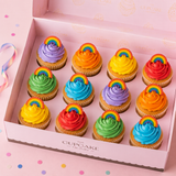 Colourful Rainbow Cupcakes