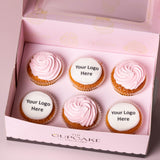 Corporate Logo Cupcakes - Half Flat Half Icing
