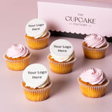 Corporate Logo Cupcakes - Large Plaques Half Icing