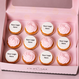 Corporate Logo Cupcakes - Large Plaques Half Icing