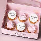 Corporate Logo Cupcakes - Large Plaques Half Icing