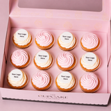 Corporate Logo Cupcakes - Mini Plaques Half Icing