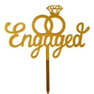 Engaged Cake Topper