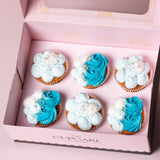 Fancy Swirl Blue Cupcakes