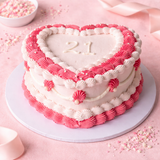 Vintage Cake Fancy Heart