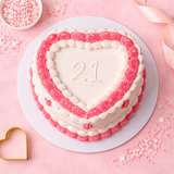 Vintage Cake Fancy Heart