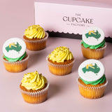 Green and Gold Australia Cupcakes