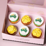 Green and Gold Australia Cupcakes