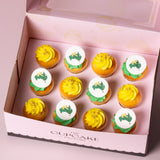 Green and Gold Australia Mini Cupcakes