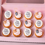 Happy Birthday Pink Cupcakes