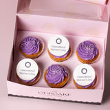 International Women's Day Cupcake - Half Logo Half Icing