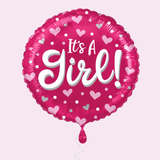 It's a Girl (hearts) Balloon