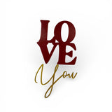 Love You Cake Topper