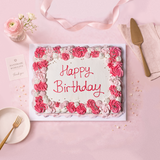 Medium Fancy Piped Slab Cake