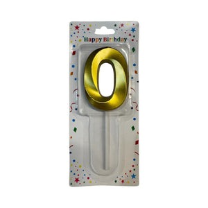 0 Number Candle Gold