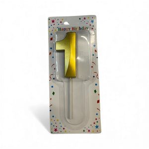 1 Number Candle Gold