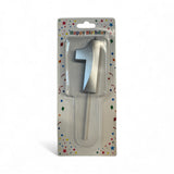 1 Number Candle Silver