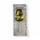 5 Number Candle Gold