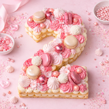 Number or Letter Cake Light Pink