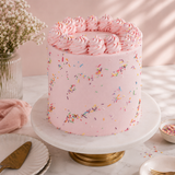 Pastel Pink Sprinkle Cake