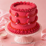 Vintage Cake Fancy Round Pink