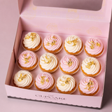 Pink and Gold Cupcakes