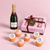 Pretty in Pink Birthday Gift with Champagne