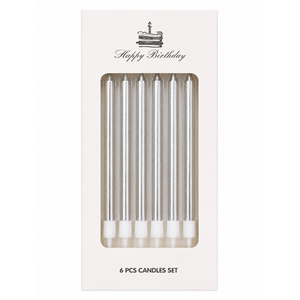 Candles Silver 6 Pack