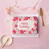 Small Fancy Piped Slab Cake