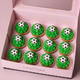 Soccer Ball Cupcakes with Grass Piping