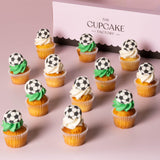 Soccer Ball Mini Cupcakes