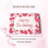 Medium Fancy Piped Slab Cake